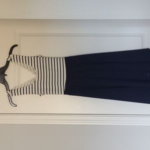 Beautiful casual Blue dress with stripes